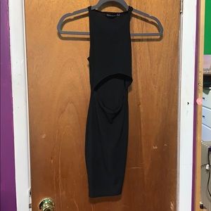 Little black dress with mid section cut out